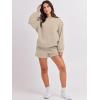 imageANRABESS Women 2 Piece Outfits Sweat Shorts Sets 2025 Oversized Casual Lounge Matching Set Sweatsuit Tracksuit ClothesDeep Khaki