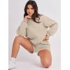 imageANRABESS Women 2 Piece Outfits Sweat Shorts Sets 2025 Oversized Casual Lounge Matching Set Sweatsuit Tracksuit ClothesDeep Khaki