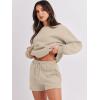 imageANRABESS Women 2 Piece Outfits Sweat Shorts Sets 2025 Oversized Casual Lounge Matching Set Sweatsuit Tracksuit ClothesDeep Khaki