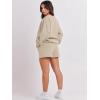 imageANRABESS Women 2 Piece Outfits Sweat Shorts Sets 2025 Oversized Casual Lounge Matching Set Sweatsuit Tracksuit ClothesDeep Khaki