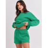 imageANRABESS Women 2 Piece Outfits Sweat Shorts Sets 2025 Oversized Casual Lounge Matching Set Sweatsuit Tracksuit ClothesGreen