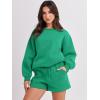 imageANRABESS Women 2 Piece Outfits Sweat Shorts Sets 2025 Oversized Casual Lounge Matching Set Sweatsuit Tracksuit ClothesGreen