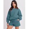 imageANRABESS Women 2 Piece Outfits Sweat Shorts Sets 2025 Oversized Casual Lounge Matching Set Sweatsuit Tracksuit ClothesLake