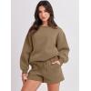 imageANRABESS Women 2 Piece Outfits Sweat Shorts Sets 2025 Oversized Casual Lounge Matching Set Sweatsuit Tracksuit ClothesLight Brown