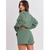 imageANRABESS Women 2 Piece Outfits Sweat Shorts Sets 2025 Oversized Casual Lounge Matching Set Sweatsuit Tracksuit ClothesLight Green
