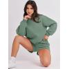 imageANRABESS Women 2 Piece Outfits Sweat Shorts Sets 2025 Oversized Casual Lounge Matching Set Sweatsuit Tracksuit ClothesLight Green
