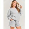 imageANRABESS Women 2 Piece Outfits Sweat Shorts Sets 2025 Oversized Casual Lounge Matching Set Sweatsuit Tracksuit ClothesLight Grey