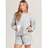 imageANRABESS Women 2 Piece Outfits Sweat Shorts Sets 2025 Oversized Casual Lounge Matching Set Sweatsuit Tracksuit ClothesLight Grey