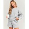 imageANRABESS Women 2 Piece Outfits Sweat Shorts Sets 2025 Oversized Casual Lounge Matching Set Sweatsuit Tracksuit ClothesLight Grey