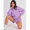 imageANRABESS Women 2 Piece Outfits Sweat Shorts Sets 2025 Oversized Casual Lounge Matching Set Sweatsuit Tracksuit ClothesPurple
