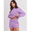 imageANRABESS Women 2 Piece Outfits Sweat Shorts Sets 2025 Oversized Casual Lounge Matching Set Sweatsuit Tracksuit ClothesPurple