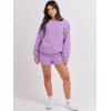 imageANRABESS Women 2 Piece Outfits Sweat Shorts Sets 2025 Oversized Casual Lounge Matching Set Sweatsuit Tracksuit ClothesPurple