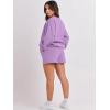 imageANRABESS Women 2 Piece Outfits Sweat Shorts Sets 2025 Oversized Casual Lounge Matching Set Sweatsuit Tracksuit ClothesPurple