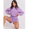 imageANRABESS Women 2 Piece Outfits Sweat Shorts Sets 2025 Oversized Casual Lounge Matching Set Sweatsuit Tracksuit ClothesPurple
