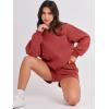 imageANRABESS Women 2 Piece Outfits Sweat Shorts Sets 2025 Oversized Casual Lounge Matching Set Sweatsuit Tracksuit ClothesRust Red