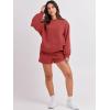 imageANRABESS Women 2 Piece Outfits Sweat Shorts Sets 2025 Oversized Casual Lounge Matching Set Sweatsuit Tracksuit ClothesRust Red