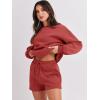 imageANRABESS Women 2 Piece Outfits Sweat Shorts Sets 2025 Oversized Casual Lounge Matching Set Sweatsuit Tracksuit ClothesRust Red