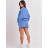 imageANRABESS Women 2 Piece Outfits Sweat Shorts Sets 2025 Oversized Casual Lounge Matching Set Sweatsuit Tracksuit ClothesSky