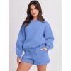 imageANRABESS Women 2 Piece Outfits Sweat Shorts Sets 2025 Oversized Casual Lounge Matching Set Sweatsuit Tracksuit ClothesSky