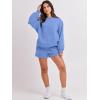 imageANRABESS Women 2 Piece Outfits Sweat Shorts Sets 2025 Oversized Casual Lounge Matching Set Sweatsuit Tracksuit ClothesSky