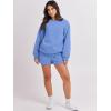 imageANRABESS Women 2 Piece Outfits Sweat Shorts Sets 2025 Oversized Casual Lounge Matching Set Sweatsuit Tracksuit ClothesSky