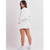 imageANRABESS Women 2 Piece Outfits Sweat Shorts Sets 2025 Oversized Casual Lounge Matching Set Sweatsuit Tracksuit ClothesWhite