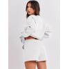 imageANRABESS Women 2 Piece Outfits Sweat Shorts Sets 2025 Oversized Casual Lounge Matching Set Sweatsuit Tracksuit ClothesWhite