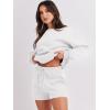 imageANRABESS Women 2 Piece Outfits Sweat Shorts Sets 2025 Oversized Casual Lounge Matching Set Sweatsuit Tracksuit ClothesWhite