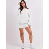 imageANRABESS Women 2 Piece Outfits Sweat Shorts Sets 2025 Oversized Casual Lounge Matching Set Sweatsuit Tracksuit ClothesWhite