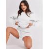 imageANRABESS Women 2 Piece Outfits Sweat Shorts Sets 2025 Oversized Casual Lounge Matching Set Sweatsuit Tracksuit ClothesWhite