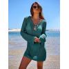 imageANRABESS Women Beach Crochet Cover Ups Summer Knit Swimwear Mesh Bathing Suit Hollow Out Dress 2025 Vacation SwimsuitLake
