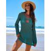 imageANRABESS Women Beach Crochet Cover Ups Summer Knit Swimwear Mesh Bathing Suit Hollow Out Dress 2025 Vacation SwimsuitLake
