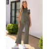 imageANRABESS Womens 2 Piece Outfits Lounge Sets 2025 Summer Sweatsuits Short Sleeve Wide Leg Pants Sweat Set Tracksuits ClothesArmy Green