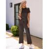 imageANRABESS Womens 2 Piece Outfits Lounge Sets 2025 Summer Sweatsuits Short Sleeve Wide Leg Pants Sweat Set Tracksuits ClothesCoffee