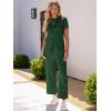 imageANRABESS Womens 2 Piece Outfits Lounge Sets 2025 Summer Sweatsuits Short Sleeve Wide Leg Pants Sweat Set Tracksuits ClothesDark Green