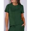 imageANRABESS Womens 2 Piece Outfits Lounge Sets 2025 Summer Sweatsuits Short Sleeve Wide Leg Pants Sweat Set Tracksuits ClothesDark Green