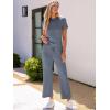 imageANRABESS Womens 2 Piece Outfits Lounge Sets 2025 Summer Sweatsuits Short Sleeve Wide Leg Pants Sweat Set Tracksuits ClothesDeep Grey
