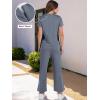 imageANRABESS Womens 2 Piece Outfits Lounge Sets 2025 Summer Sweatsuits Short Sleeve Wide Leg Pants Sweat Set Tracksuits ClothesDeep Grey