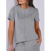 imageANRABESS Womens 2 Piece Outfits Lounge Sets 2025 Summer Sweatsuits Short Sleeve Wide Leg Pants Sweat Set Tracksuits ClothesGrey