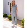 imageANRABESS Womens 2 Piece Outfits Lounge Sets 2025 Summer Sweatsuits Short Sleeve Wide Leg Pants Sweat Set Tracksuits ClothesGrey