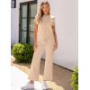 imageANRABESS Womens 2 Piece Outfits Lounge Sets 2025 Summer Sweatsuits Short Sleeve Wide Leg Pants Sweat Set Tracksuits ClothesKhkai