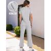 imageANRABESS Womens 2 Piece Outfits Lounge Sets 2025 Summer Sweatsuits Short Sleeve Wide Leg Pants Sweat Set Tracksuits ClothesLight Grey