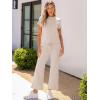 imageANRABESS Womens 2 Piece Outfits Lounge Sets 2025 Summer Sweatsuits Short Sleeve Wide Leg Pants Sweat Set Tracksuits ClothesLight Peach
