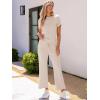 imageANRABESS Womens 2 Piece Outfits Lounge Sets 2025 Summer Sweatsuits Short Sleeve Wide Leg Pants Sweat Set Tracksuits ClothesLight Peach