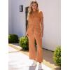 imageANRABESS Womens 2 Piece Outfits Lounge Sets 2025 Summer Sweatsuits Short Sleeve Wide Leg Pants Sweat Set Tracksuits ClothesOrange