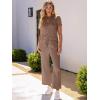 imageANRABESS Womens 2 Piece Outfits Lounge Sets 2025 Summer Sweatsuits Short Sleeve Wide Leg Pants Sweat Set Tracksuits ClothesRust