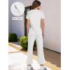 imageANRABESS Womens 2 Piece Outfits Lounge Sets 2025 Summer Sweatsuits Short Sleeve Wide Leg Pants Sweat Set Tracksuits ClothesWhite