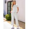 imageANRABESS Womens 2 Piece Outfits Lounge Sets 2025 Summer Sweatsuits Short Sleeve Wide Leg Pants Sweat Set Tracksuits ClothesWhite