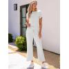 imageANRABESS Womens 2 Piece Outfits Lounge Sets 2025 Summer Sweatsuits Short Sleeve Wide Leg Pants Sweat Set Tracksuits ClothesWhite
