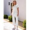 imageANRABESS Womens 2 Piece Outfits Lounge Sets 2025 Summer Sweatsuits Short Sleeve Wide Leg Pants Sweat Set Tracksuits ClothesWhite